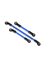 TRAXXAS TRA8146X STEERING LINK, 5X117MM (1)/ DRAGLINK, 5X60MM (1)/ PANHARD LINK, 5X63MM (BLUE POWDER COATED STEEL) (ASSEMBLED WITH HOLLOW BALLS) (FOR USE WITH #8140X TRX-4 LONG ARM LIFT KIT)