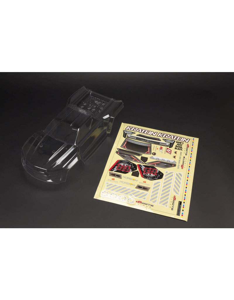 ARRMA ARA406158 KRATON 6S BLX BODYSHELL (INC. DECALS): CLEAR
