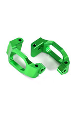 TRAXXAS TRA8932G CASTER BLOCKS (C-HUBS), 6061-T6 ALUMINUM (GREEN-ANODIZED), LEFT & RIGHT/ 4X22MM PIN (4)/ 3X6MM BCS (4)/ RETAINERS (4)