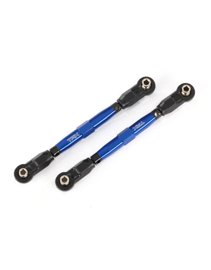 TRAXXAS TRA8948X TOE LINKS, FRONT (TUBES BLUE-ANODIZED, 7075-T6 ALUMINUM, STRONGER THAN TITANIUM) (88MM) (2)/ ROD ENDS, REAR (4)/ ROD ENDS, FRONT (4)/ ALUMINUM WRENCH (1)