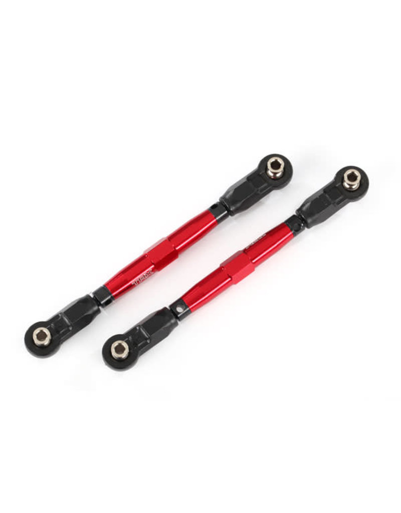 TRAXXAS TRA8948R TOE LINKS, FRONT (TUBES RED-ANODIZED, 7075-T6 ALUMINUM, STRONGER THAN TITANIUM) (88MM) (2)/ ROD ENDS, REAR (4)/ ROD ENDS, FRONT (4)/ ALUMINUM WRENCH (1)