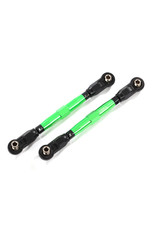 TRAXXAS TRA8948G TOE LINKS, FRONT (TUBES GREEN-ANODIZED, 7075-T6 ALUMINUM, STRONGER THAN TITANIUM) (88MM) (2)/ ROD ENDS, REAR (4)/ ROD ENDS, FRONT (4)/ ALUMINUM WRENCH (1)