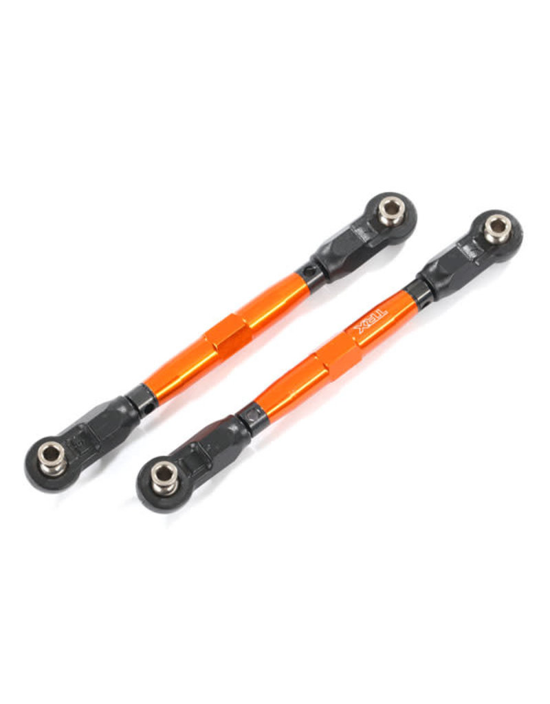 TRAXXAS TRA8948A TOE LINKS, FRONT (TUBES ORANGE-ANODIZED, 7075-T6 ALUMINUM, STRONGER THAN TITANIUM) (88MM) (2)/ ROD ENDS, REAR (4)/ ROD ENDS, FRONT (4)/ ALUMINUM WRENCH (1)
