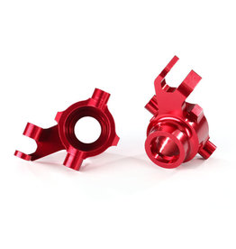 TRAXXAS TRA8937R STEERING BLOCKS, 6061-T6 ALUMINUM (RED-ANODIZED), LEFT & RIGHT