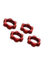 TRAXXAS TRA7758R WHEEL NUTS, SPLINED, 17MM, SERRATED (RED-ANODIZED) (4)