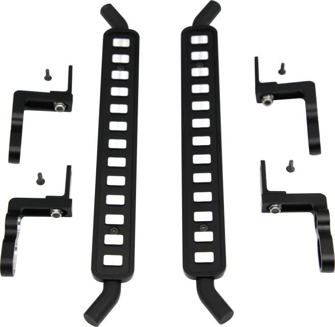 HRATRXF33FC01 ALUMINUM ICE CUBE STYLE ROCK RAIL SIDE STEPS FOR TRAXXAS TRX-4