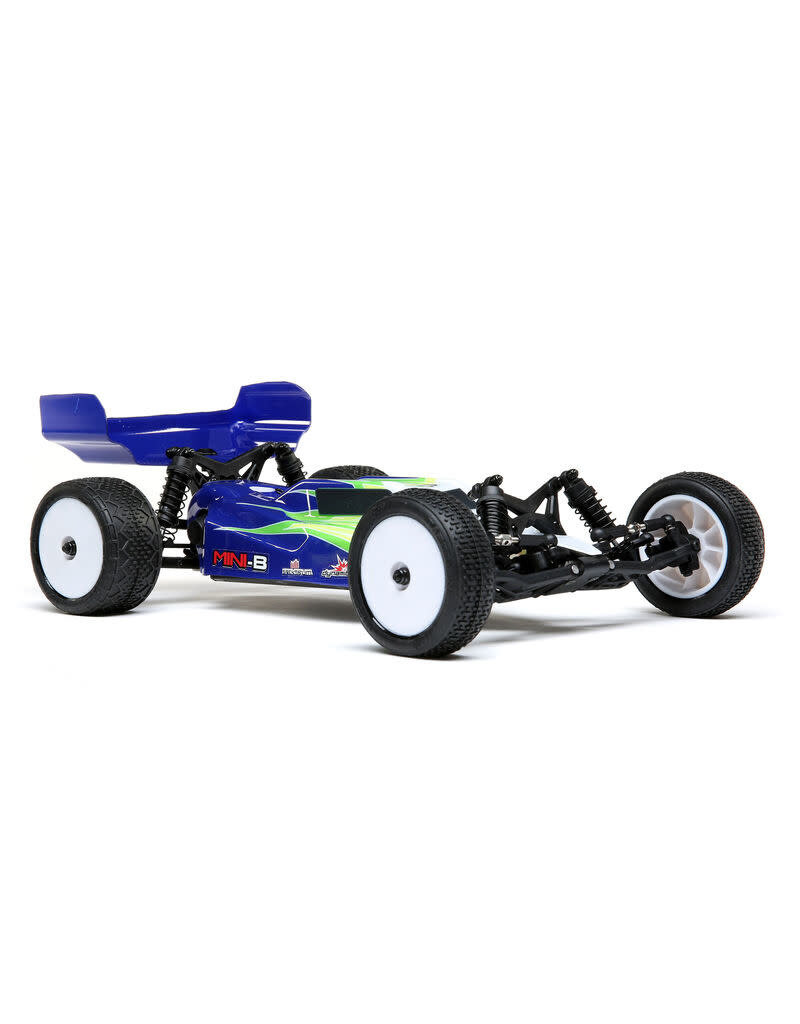 LOSI LOS01016T1 MINI-B, BRUSHED, RTR: 1/16 2WD BUGGY, BLUE/WHITE