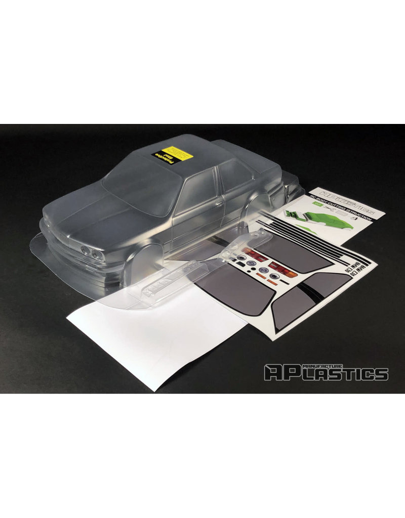 APLASTICS APS0002 1/10 BMW E30 COUPE BODY: CLEAR