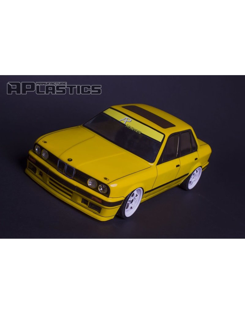 APLASTICS APS0003 1/10 BMW E30 SEDAN BODY: CLEAR
