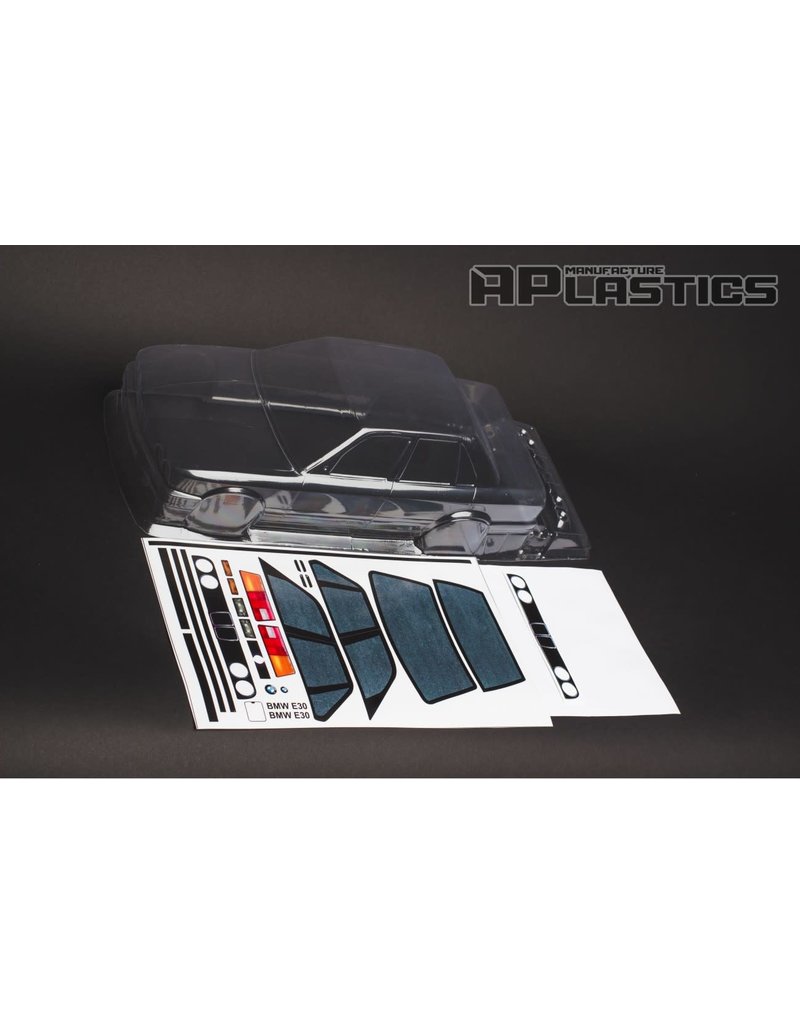 APLASTICS APS0003 1/10 BMW E30 SEDAN BODY: CLEAR