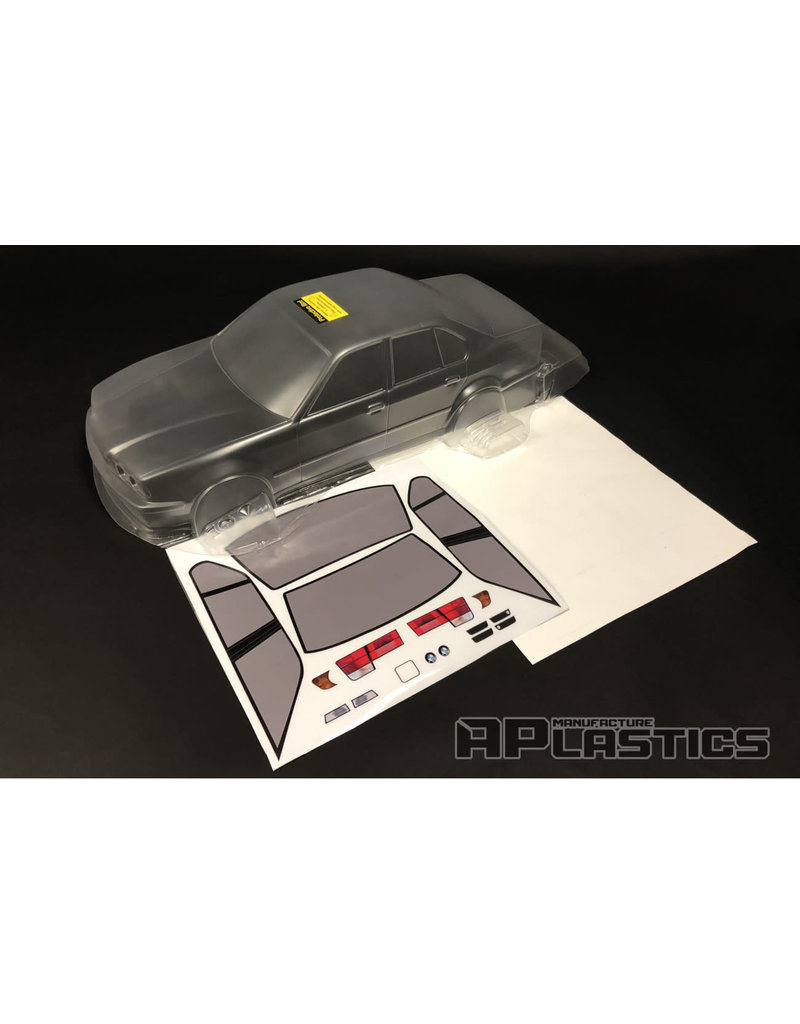 APLASTICS APS0005 1/10 BMW E34 SEDAN CLEAR BODY