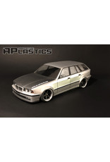 APLASTICS APS0006 1/10 BMW E34 WAGON BODY: CLEAR