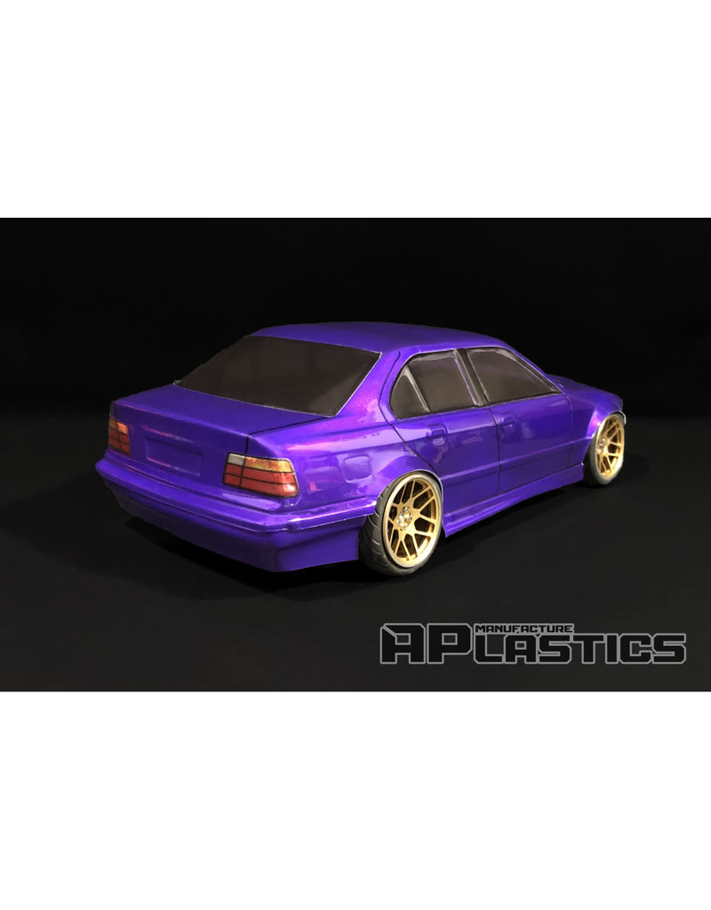 APLASTICS APS0007 1/10 BMW E36 SEDAN BODY: CLEAR