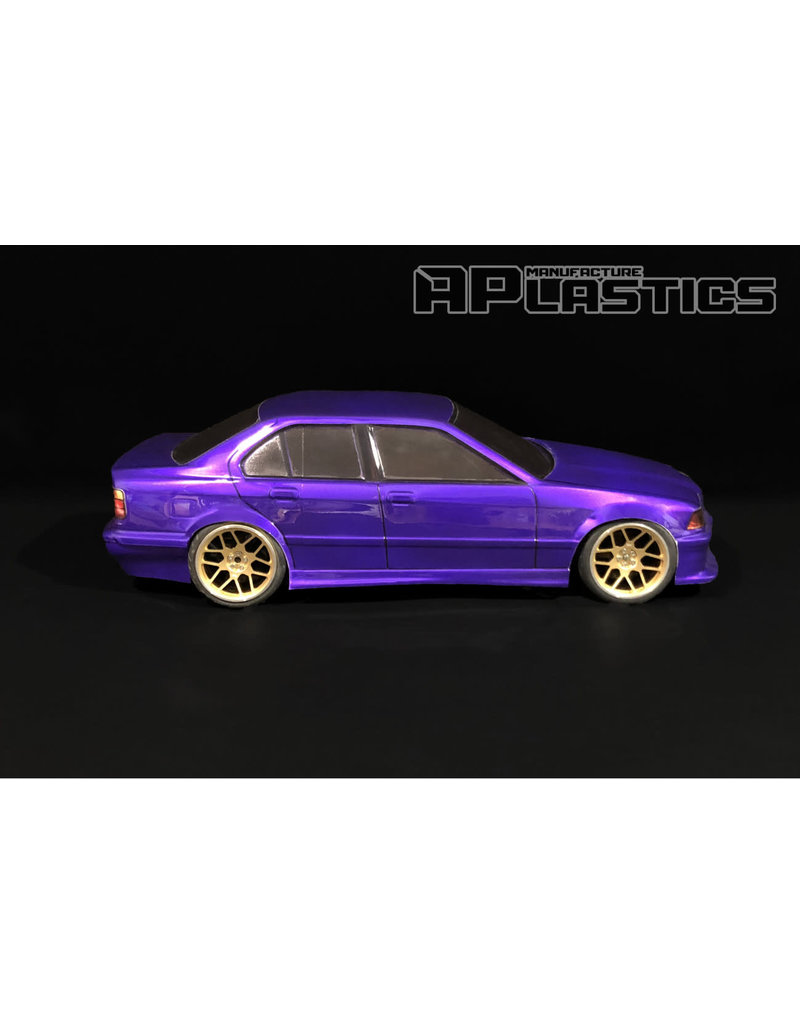 APLASTICS APS0007 1/10 BMW E36 SEDAN BODY: CLEAR