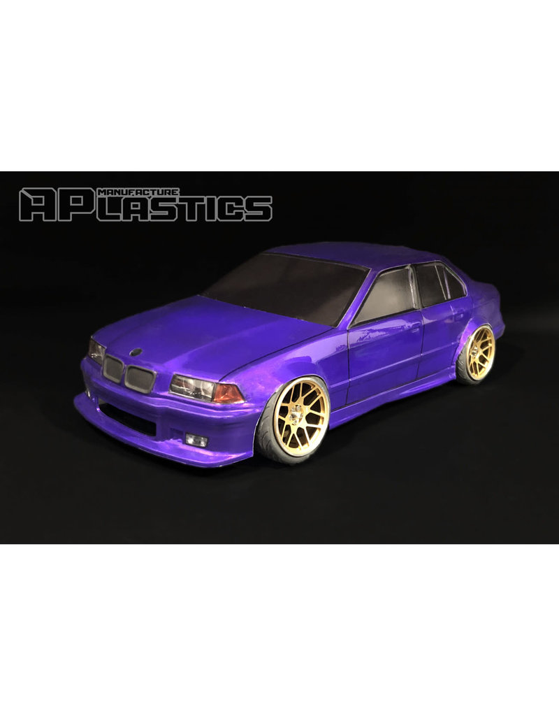 APLASTICS APS0007 1/10 BMW E36 SEDAN BODY: CLEAR