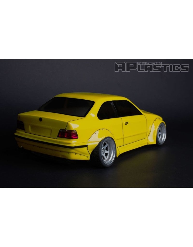 APLASTICS APS0008 1/10 BMW E36 M3 WIDE COUPE BODY: CLEAR