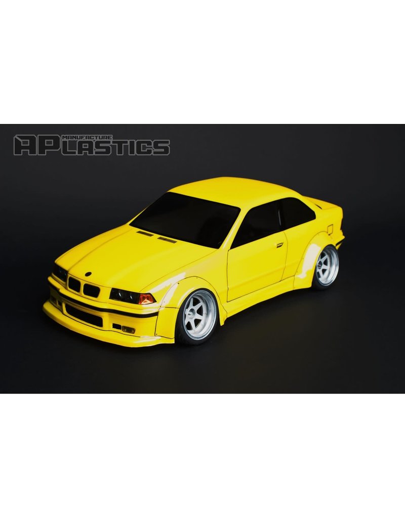 APLASTICS APS0008 1/10 BMW E36 M3 WIDE COUPE BODY: CLEAR
