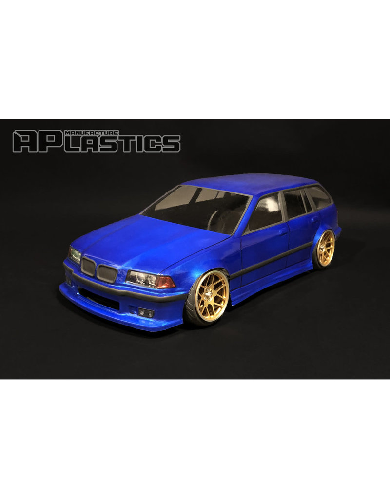 APLASTICS APS0009 1/10 BMW E36 WAGON BODY: CLEAR