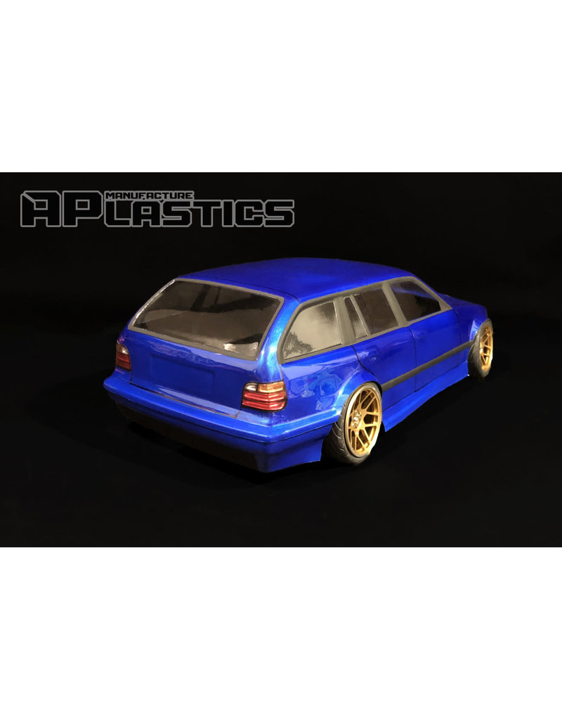 APLASTICS APS0009 1/10 BMW E36 WAGON BODY: CLEAR