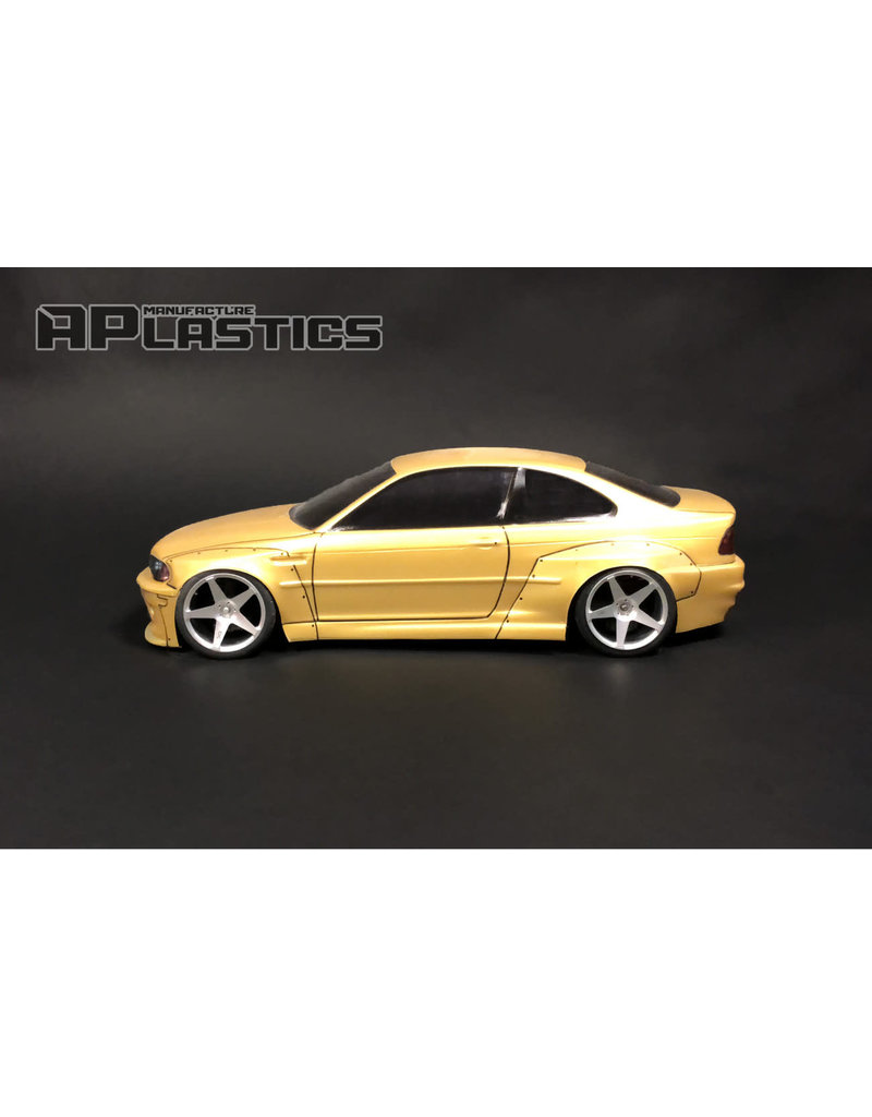 APLASTICS APS0010 1/10 BMW M3 E46 PANDEM BODY: CLEAR