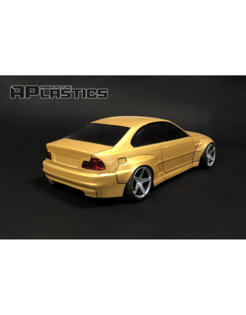 APLASTICS APS0010 1/10 BMW M3 E46 PANDEM BODY: CLEAR