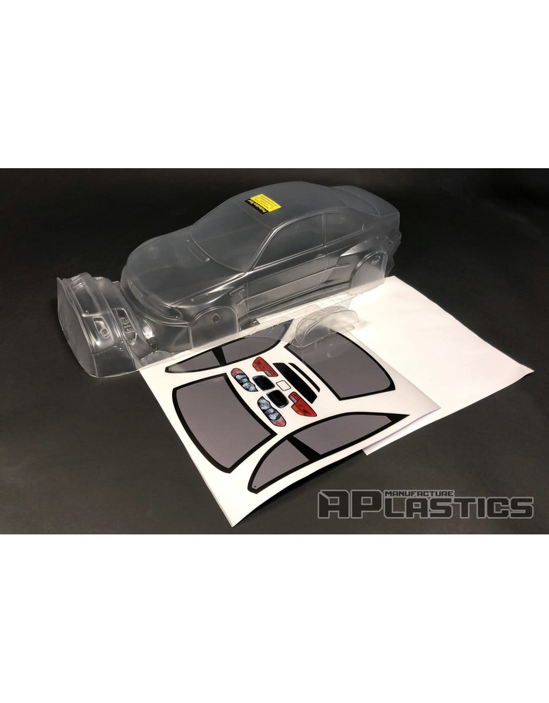 APLASTICS APS0010 1/10 BMW M3 E46 PANDEM BODY: CLEAR