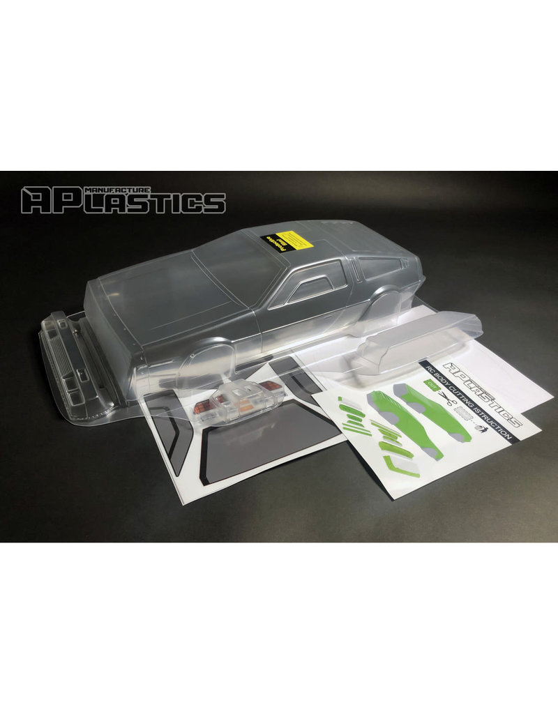 APLASTICS APS0012 1/10 DELOREAN DMC12 BODY: CLEAR