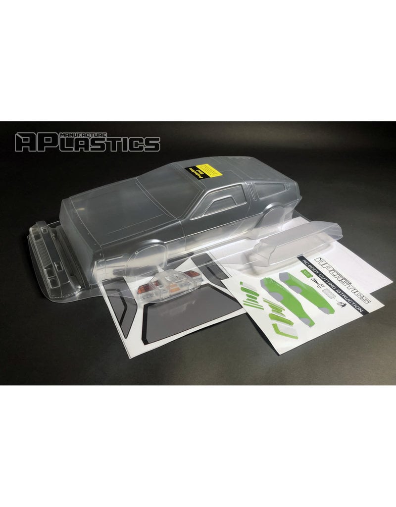 APLASTICS APS0012 1/10 DELOREAN DMC12 CLEAR BODY