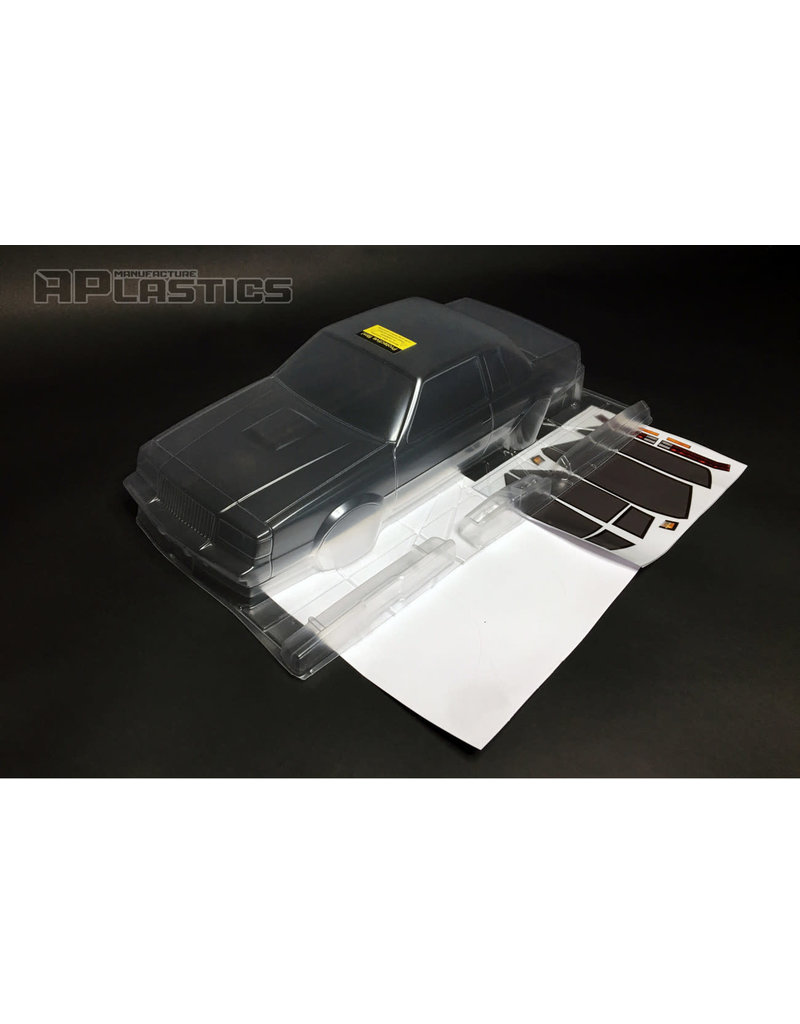 APLASTICS APS0013 1/10 BUICK GRAND NATIONAL BODY: CLEAR