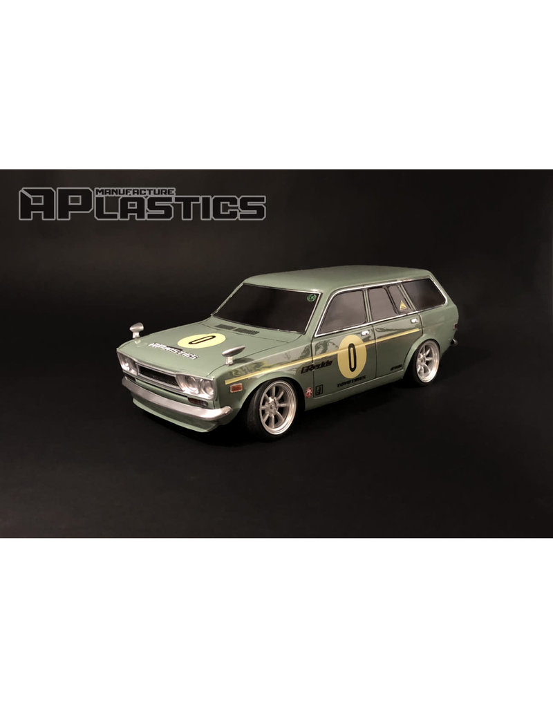 APLASTICS APS0016 1/10 DATSUN 510 WAGON BODY: CLEAR
