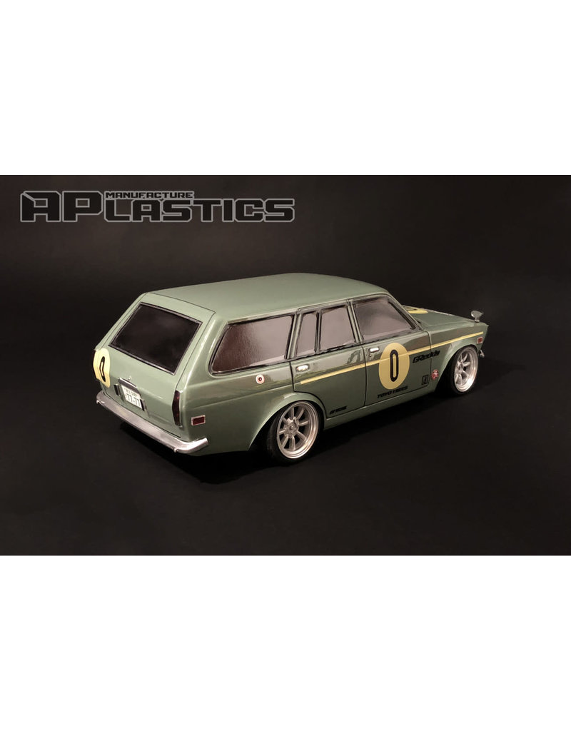 APLASTICS APS0016 1/10 DATSUN 510 WAGON BODY: CLEAR