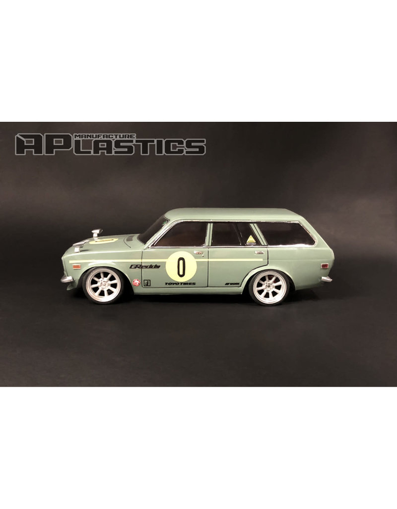 APLASTICS APS0016 1/10 DATSUN 510 WAGON BODY: CLEAR