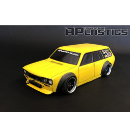 APLASTICS APS0017 1/10 DATSUN 510 WAGON W/ WIDE BODY CLEAR BODY