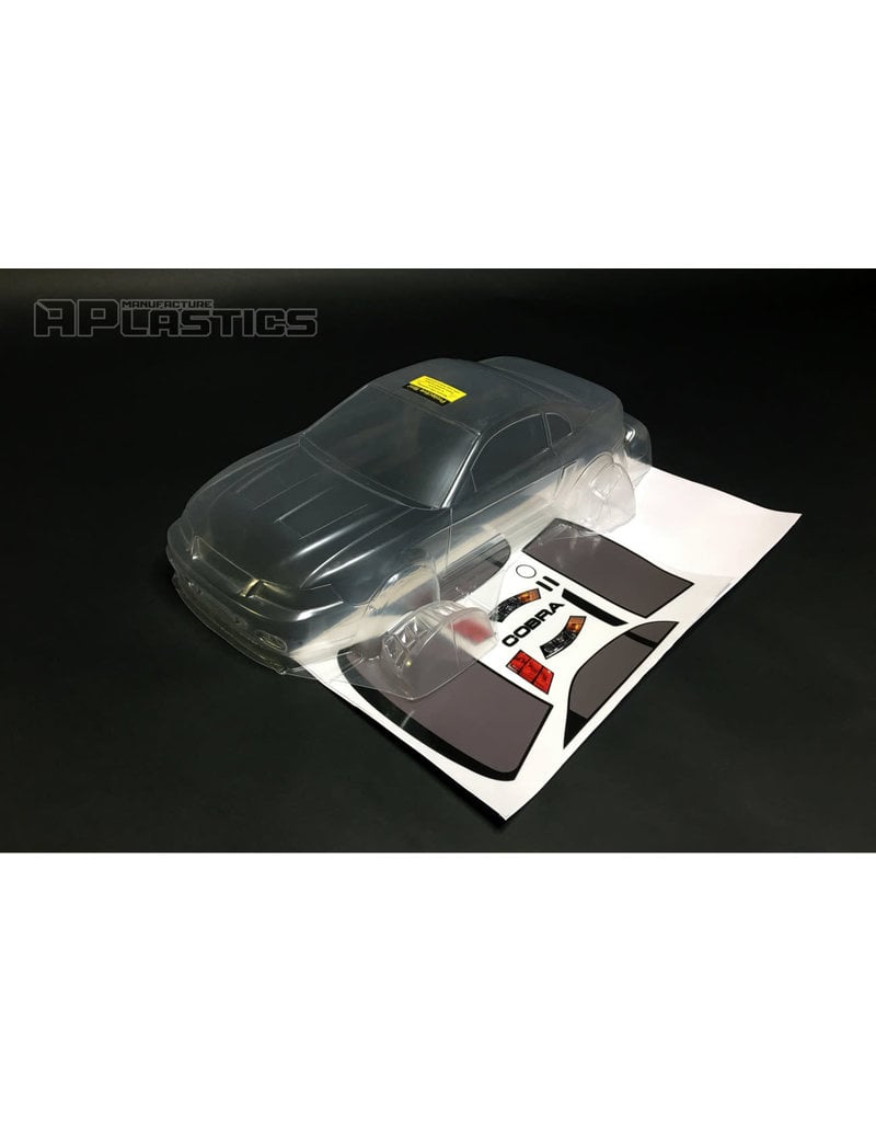 APLASTICS APS0022 1/10 FORD MUSTANG COBRA BODY: CLEAR