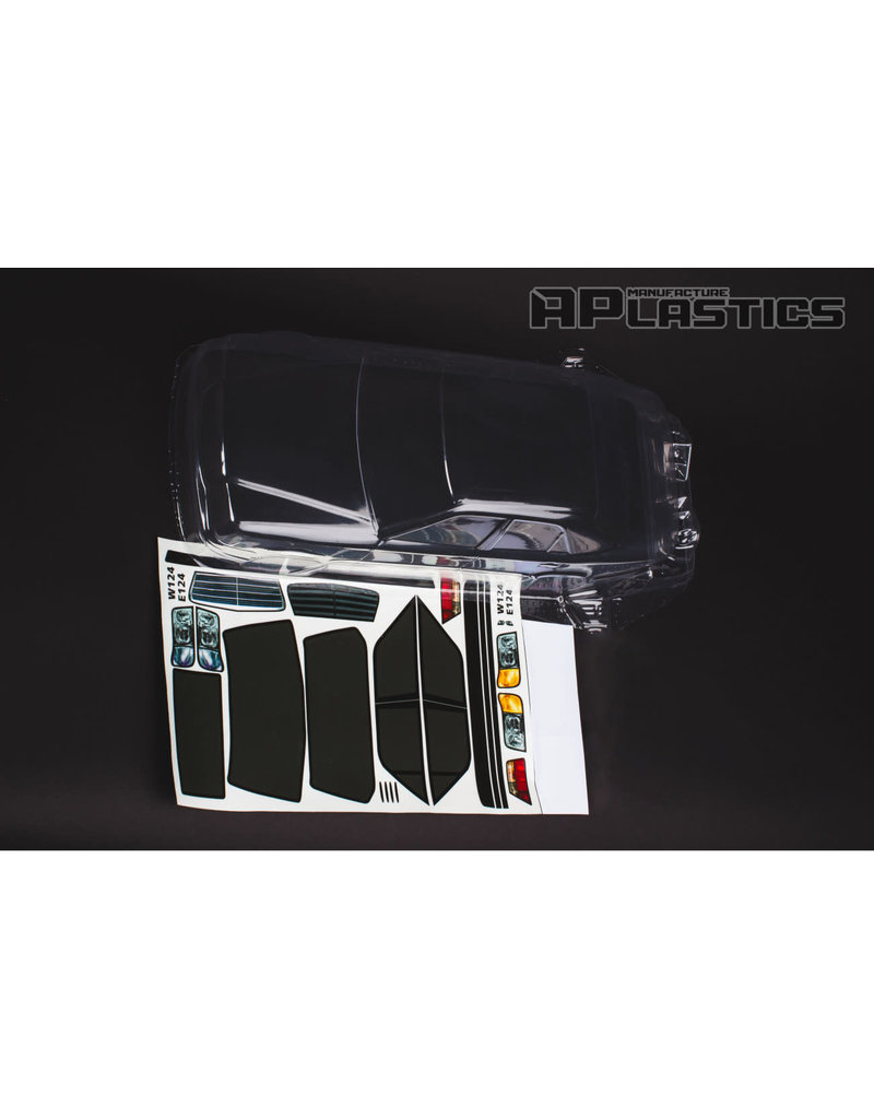 APLASTICS APS0025 1/10 MERCEDES E-KLASSE W124 BODY: CLEAR