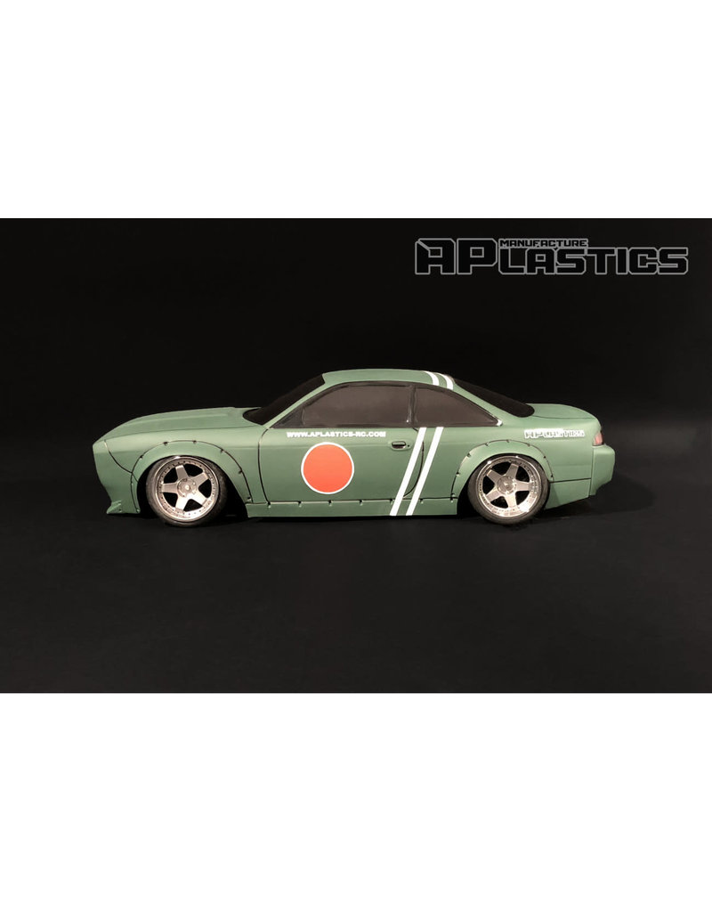 APLASTICS APS0033 1/10 NISSAN S14 BOSS BLUEBIRD CLEAR BODY