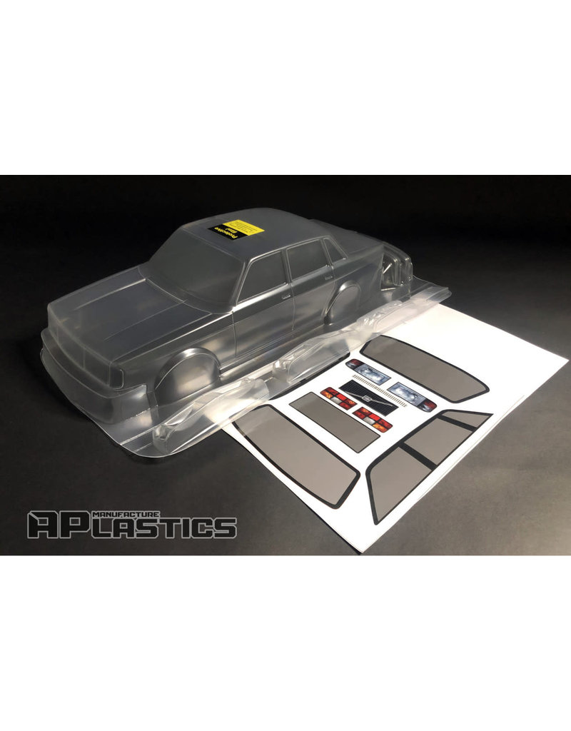 APLASTICS APS0044 1/10 VOLVO 240/244 SEDAN BODY: CLEAR