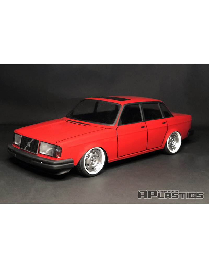 APLASTICS APS0044 1/10 VOLVO 240/244 SEDAN CLEAR BODY