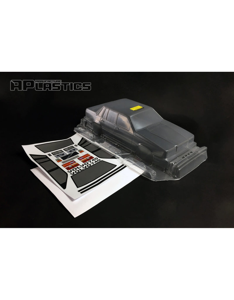 APLASTICS APS0045 1/10 VOLVO 740 BODY: CLEAR