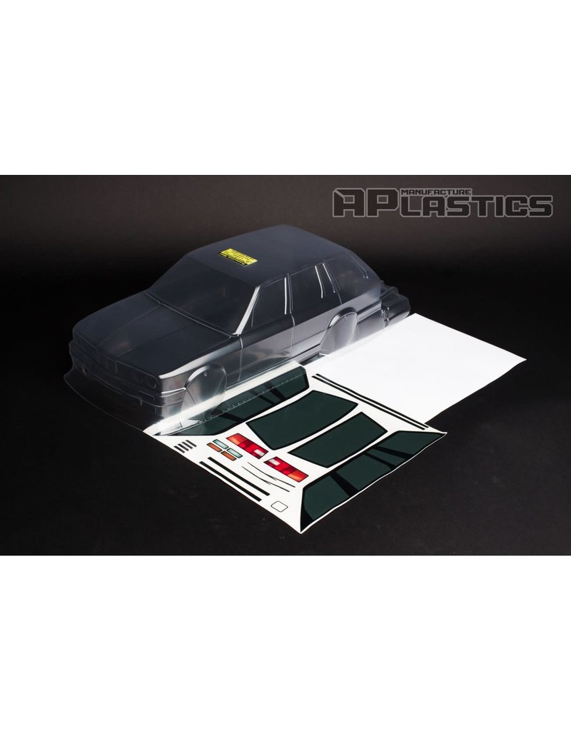 APLASTICS APS0004 1/10 BMW E30 WAGON BODY: CLEAR