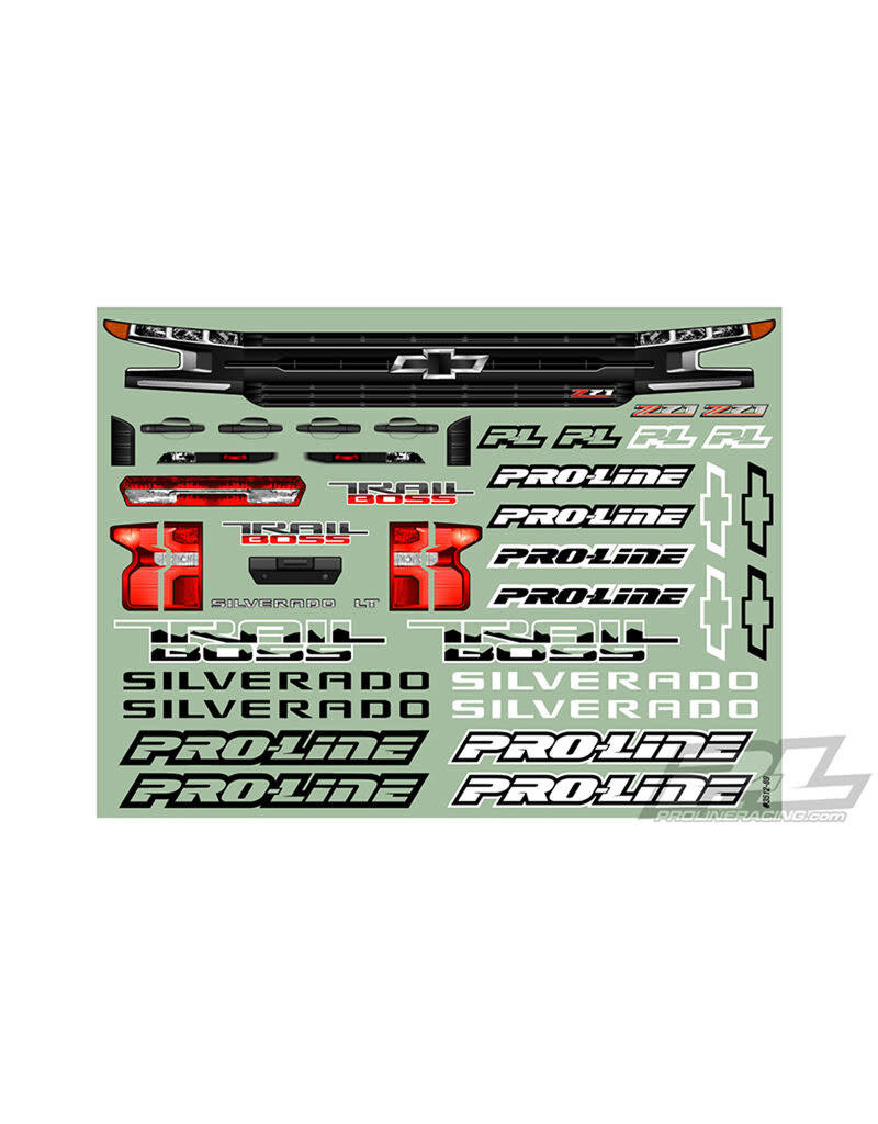 PROLINE RACING PRO351200 2019 CHEVY SILVERADO Z71 BODY: CLEAR