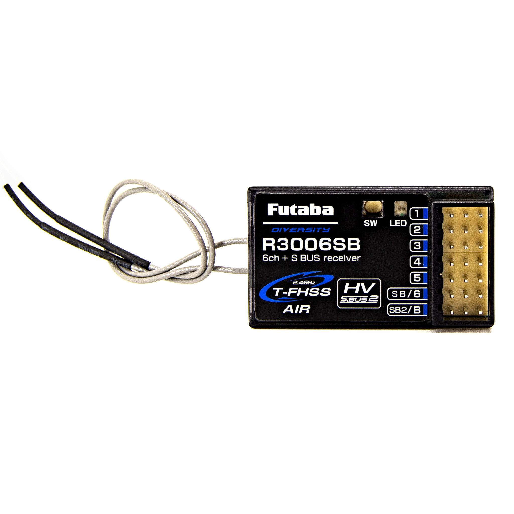 FUT01102306-3 R3006SB T-FHSS S.BUS 6-CHANNEL 2.4GHZ RECEIVER