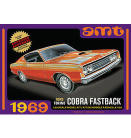 AMT AMT1217M 1/25 1969 FORD TORINO COBRA FASTBACK PLASTIC MODEL KIT