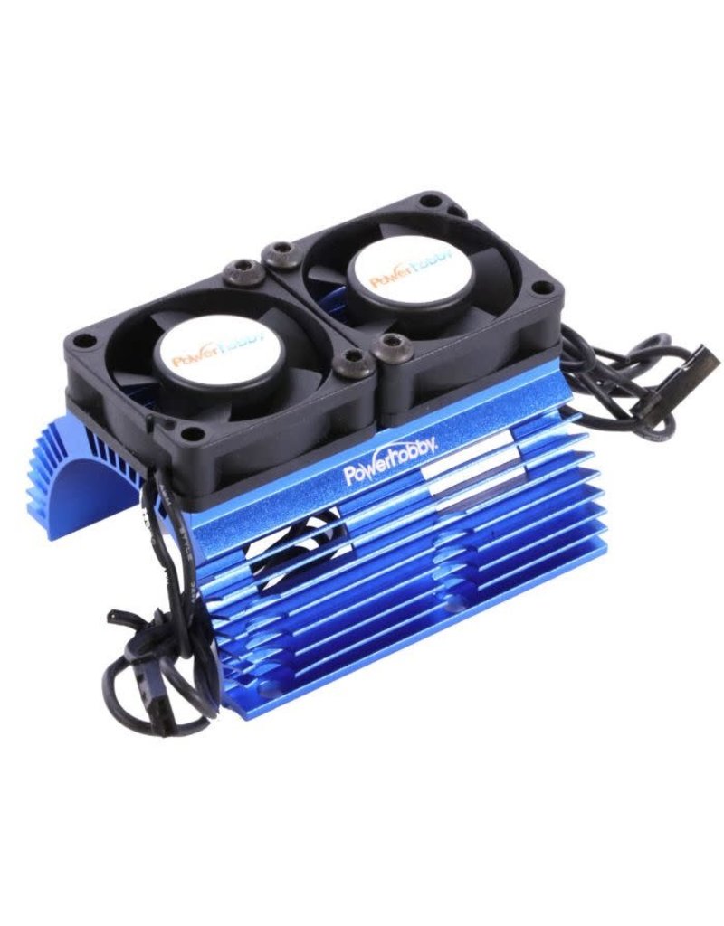 POWER HOBBY PHBPH1289BLUE POWER HOBBY HEAT SINK WITH TWIN FAN