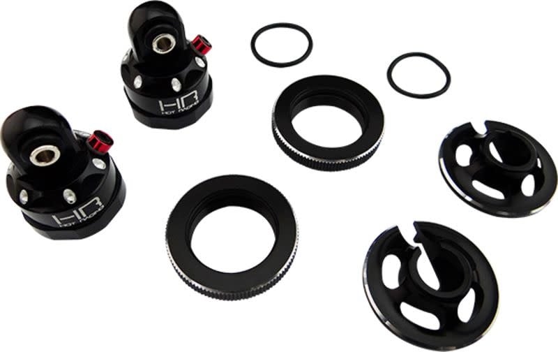 HRAXMX156M01 ALUMINUM BLEEDER SHOCK CAPS W/ SPRING RETAINER FOR TRAXXAS X-MAXX (2)