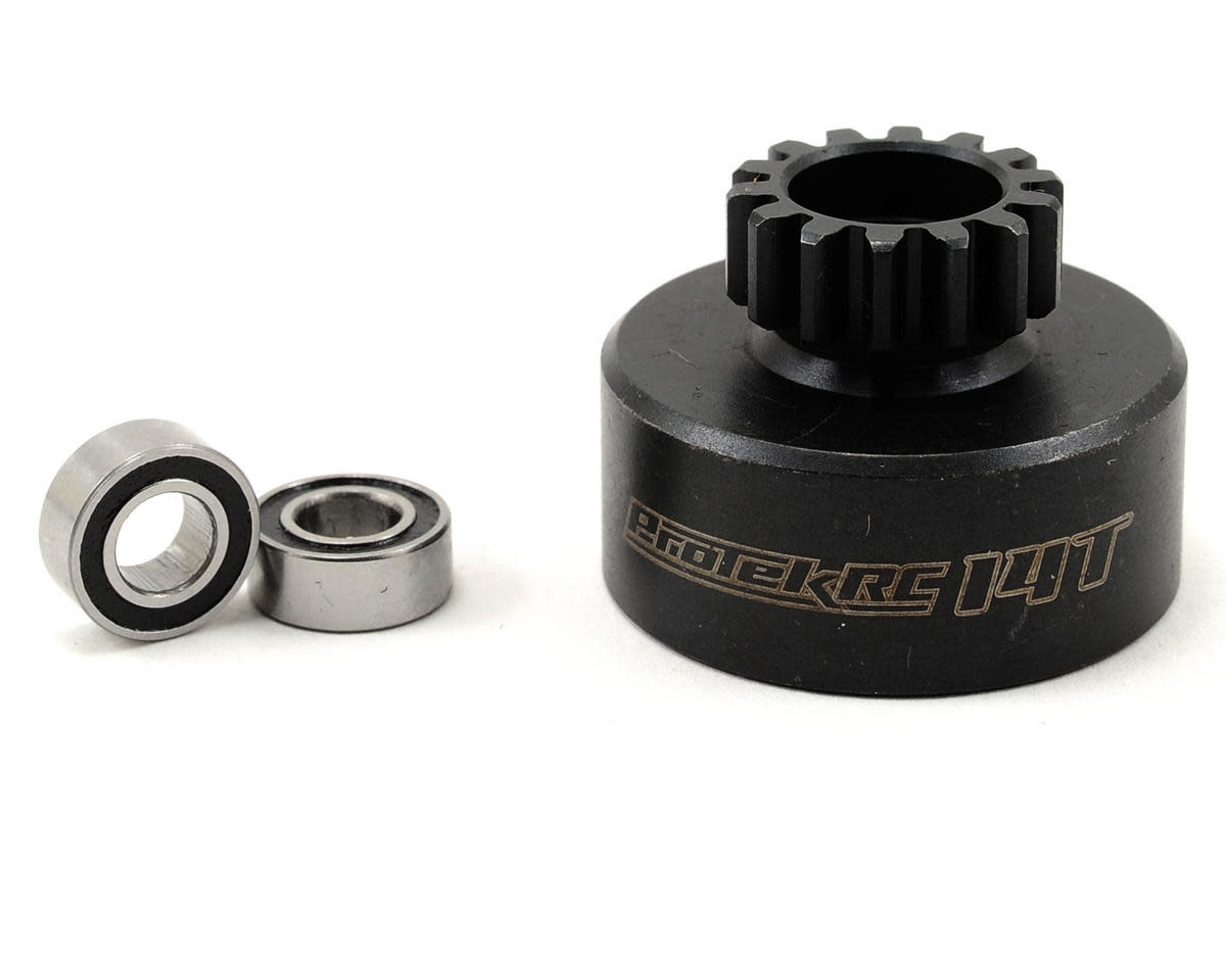 PTK-7001 PROTEK RC HARDENEND CLUTCH BELL W/BEARINGS (14T) (KYOSHO/AE RC8B3)