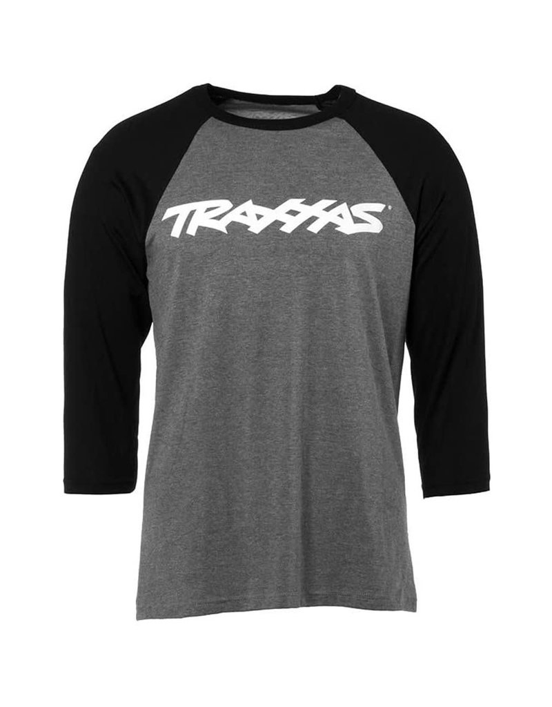 TRAXXAS TRA1369-2XL TRAXX RAGLAN SHIRT GREY/BLK 2X