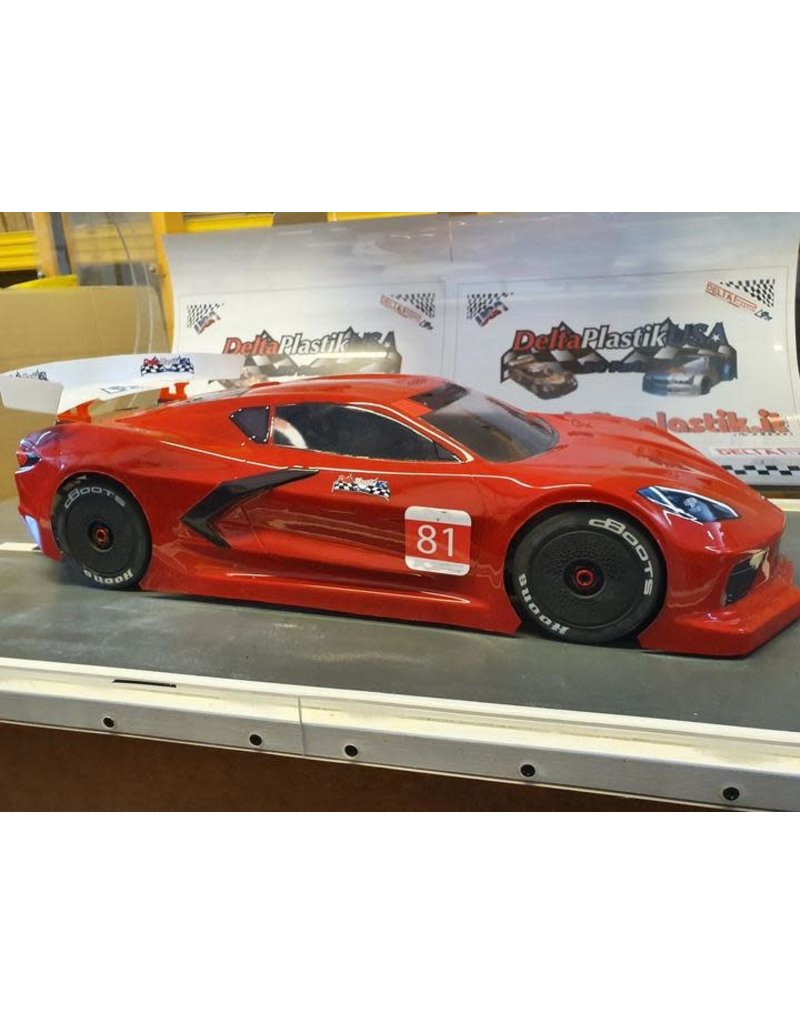 DELTA PLASTIK USA DP8504/2WDM CORVETTE CR8 1/7 SCALE BODY: CLEAR