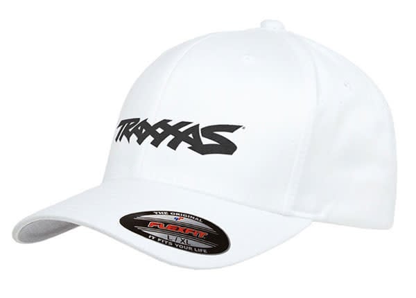 TRA1188-WHT-LXL TRAXXAS LOGO HAT WHITE L/XL