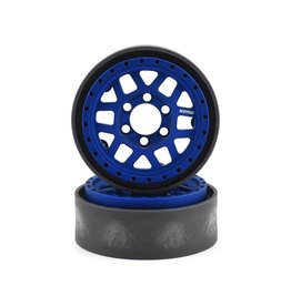 VANQUISH VPS07743 KMC 1.9 XD229 MACHETE V2 ALUMINUM BEADLOCK WHEELS: BLUE ANODIZED (2)